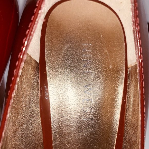 Nine West Patent Leather Red Shoes Size 6.5 NWOT - Picture 5 of 6